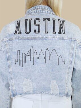 Austin City Skyline Denim Jacket